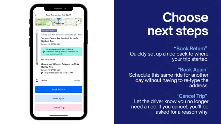 GoDurham ACCESS App & Web Portal | Schedule Rides in Durham